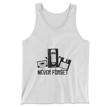 Never Forget The Old Stuff Men/Unisex Tank in White color